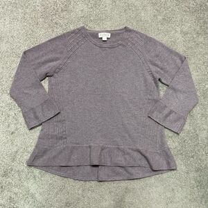 Velvet by Spencer & Graham Women’s Medium Purple Long Sleeve Top Blouse Shirt